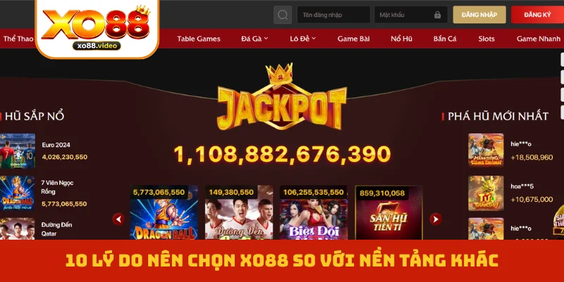 10 lý do nên chọn XO88 so với nền tảng khác 10 lý do nên chọn XO88 so với nền tảng khác