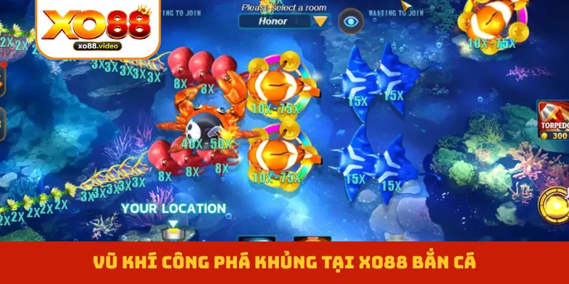 Vũ khí công phá khủng tại XO88 bắn cá