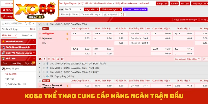 XO88 thể thao cung cấp hàng ngàn trận đấu XO88 thể thao cung cấp hàng ngàn trận đấu